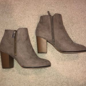 Tan booties
